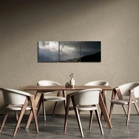 A közeledő vihar képe (órával) (90x30 cm)