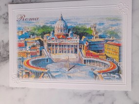 Grafika Keret Olaszország Roma Római Vatikán Bazilika Szent Péter Tér