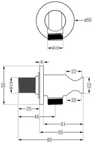 Mexen Kai DR70 rejtett fürdőkád és zuhany szett esőzuhannyal 30 cm, arany, 77602DR7030-50