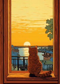 Poszter 21x29,7cm Nyugat a macskaszemeken keresztül