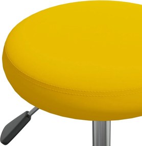 vidaXL mustársárga bársony forgó irodaszék