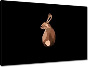 Vászonkép 90x60 Nyuszi fekete alapon