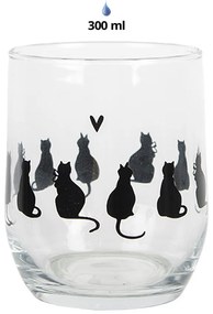 Cicás üveg vizes pohár 300 ml