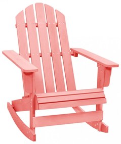 rózsaszín tömör fenyőfa kerti Adirondack hintaszék