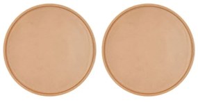 Fjord 2 db-os bézs porcelán desszertes tányér szett, ø 20,8 cm - Villa Collection