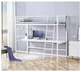 Joliet íróasztalos emeletes ágy 90 x 200 cm, fehér