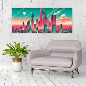 Kép – Nagyváros pop-art stílusban (120x50 cm)
