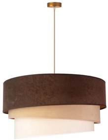 Duolla - Csillár zsinóron DEVON 1xE27/40W/230V átm. 45 cm barna/bézs 80245