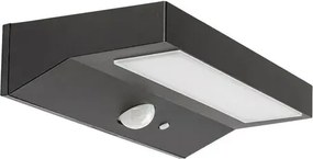 Korana kültéri napelemes fali lámpa 6w 450lm ip44 fekete mozgásérzékelő fényérzékelő