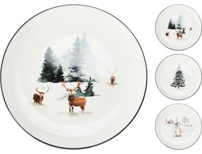 Winter Deer, porcelán lapostányér, 27 x 2,6 cm