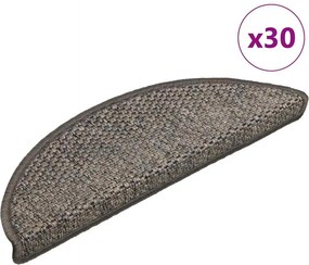 vidaXL 30 db lépcsőszőnyegek öntapadós szizál kinézetű 56x17x3 cm