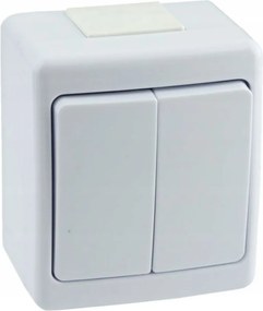 Dupla hermetikus kapcsoló N/t Beta fehér IP44 Pawbol