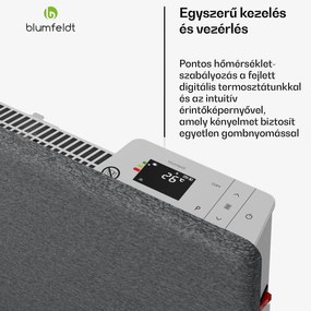 Blumfeldt ThermaTouch konvektor, 2 000 W, elegáns kialakítás, érintéses vezérlés, 20 m²-ig