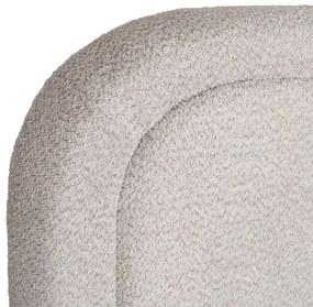 Kárpitozott Franciaágy Krém Bouclé Szövettel. 160x200 HAGA