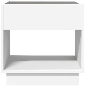 fehér végtelen hatású LED-es dohányzóasztal 50 x 50 x 50 cm