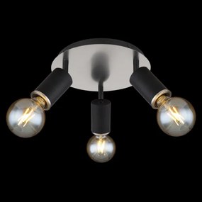 Globo 54032-3B - JOSEBA 3xE27/60W/230V fekete fa spotlámpa