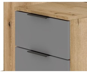 SVEN tükörrel ellátott előszobafal, barna/grafit