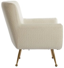 Krémszínű buklé fotel Vinstra – Light &amp; Living