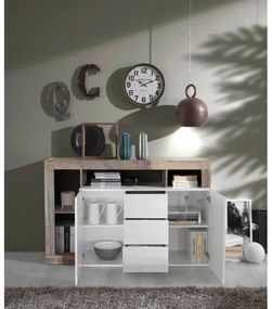 Komód LENOR fehér/barna