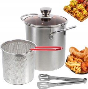 Spárga Tészta Fazék Zöldség Fazék 3L Rozsdamentes Acél Szűrő