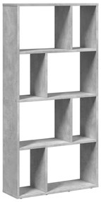 betonszürke szerelt fa könyvespolc 60 x 20 x 120 cm