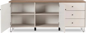 Komoda BACARDI 183 cm Kaszmir/Dąb Castello