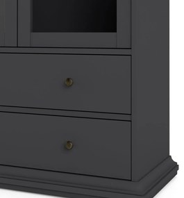 Szürke tálalószekrény 96x201 cm Paris – Tvilum