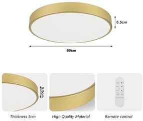 Immax NEO 07293L - LED+CCT dimmelhető mennyezeti lámpa SEMPLICI 60W/230V Ø 60 cm + távirányítóval