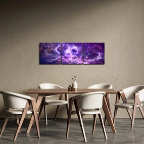 Kép - Lila Univerzum (órával) (90x30 cm)