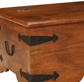 tömör akácfa dohányzóasztal mézszínű bevonattal 110x55x35 cm