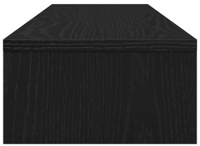 fekete tölgy színű szerelt fa monitorállvány 100 x 24 x 13 cm