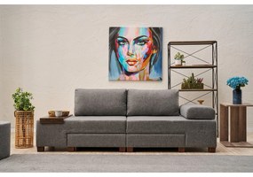3 személyes kanapéágy Perenna Linen - Szürke