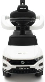 Baby Mix Volkswagen T-ROC gyermek futóbiciklivezetőróddal, fehér