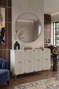 Alfa 120 - White, Travertine, Silver