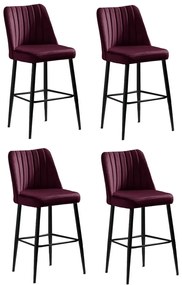 Vento Claret Red bárszék szett, 4 db, 4 db