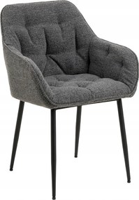 Kárpitozott étkezőszék konyha nappali antracit karfával