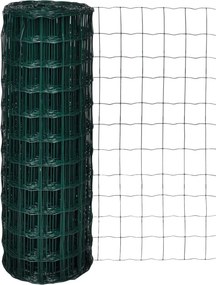 vidaXL Euro Fence zöld acélkerítés 25 x 1,7 m
