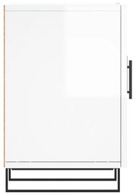 fehér magasfényű szerelt fa TV-szekrény 150x30x50 cm