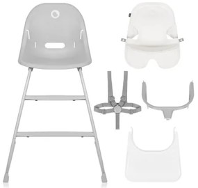 Lionelo - Gyermek étkezőszék 2in1 DALIA fehér/szürke