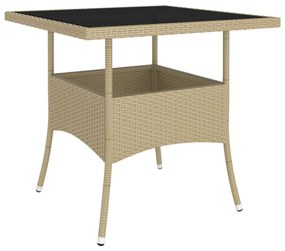 5 részes bézs kerti polyrattan étkezőgarnitúra