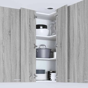 Függő szekrény Riga Szürke Sonoma és fehér 57 x 57 x 100 cm