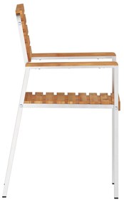 Egymásra rakható kerti szék 6 db 54.5x56x89 cm Tömör fából készült Tík