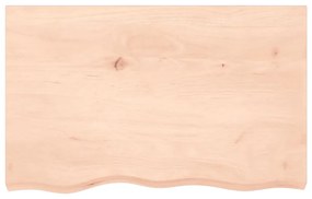 kezeletlen tömör tölgyfa fali polc 80x50x2 cm