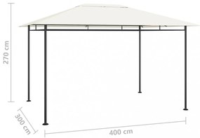 krémszínű pavilon 384x281x270 cm 180 g/m²