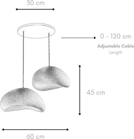 Brilagi - WABI SABI függőlámpa zsinóron 2xE27/40W/230V, fehér