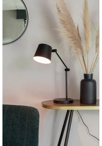 Fekete asztali lámpa fém búrával (magasság 60 cm) Hajo – White Label