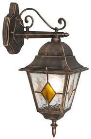 Vintage bronz kültéri fali lámpa - Antigua