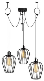 Csillár zsinóron TEL 3xE27/40W/230V pók