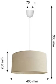 Csillár zsinóron ALBA 1xE27/15W/230V á. 40 cm bézs