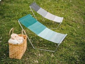 Összecsukható strandnyugágy SAND, zöld csíkokkal